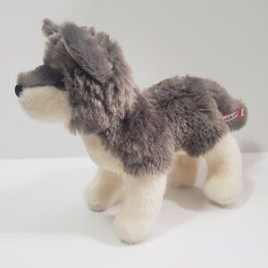 Douglass Wolf Plush Stuffed Animal Toy Gray Grey Timber Small Realistic